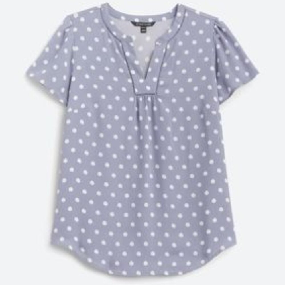 41 Hawthorn London Mixed Media Blouse in Blue